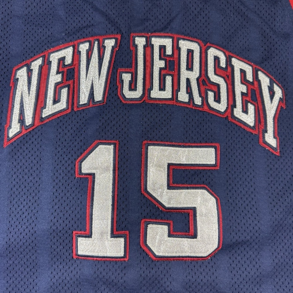 VTG Reebok NBA New Jersey Nets #15 Vince Carter Authentic Stitched Jersey Sz 50 - Picture 4 of 9
